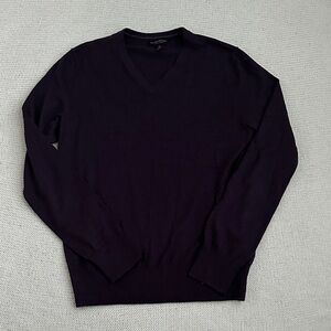 Banana Republic Cashmere/Silk/Cotton V Neck Sweater Purple Size Medium